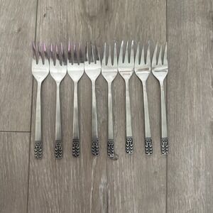 JH Carlyle Cameo stainless‎ flatware lClassic Flatware Fork Set 8 Salad Forks